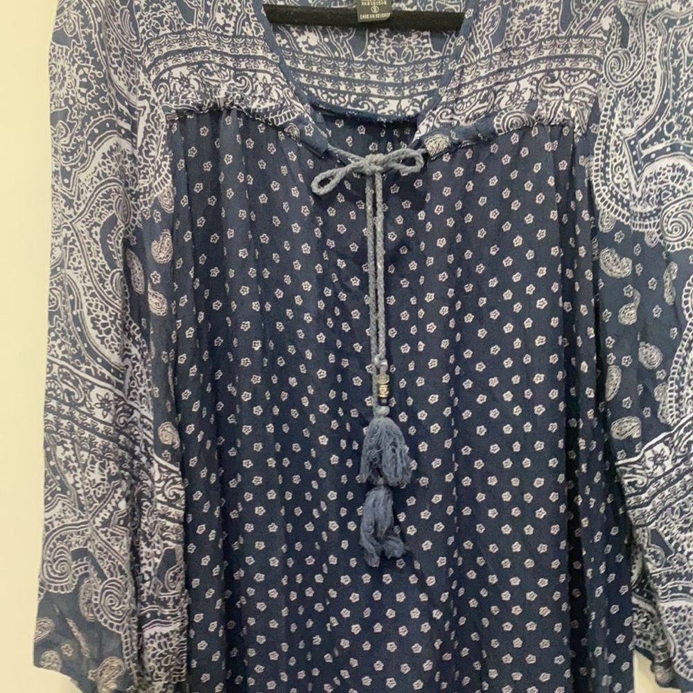 Angie Bandana Print Tunic Blouse Top - Picture 4 of 6
